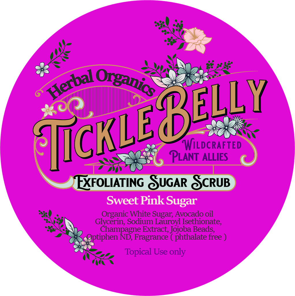 Sweet Pink Sugar Exfoliating Foaming Sugar Whipped Soap Scrub Ticklebelly Herbal Organics Llc 7682