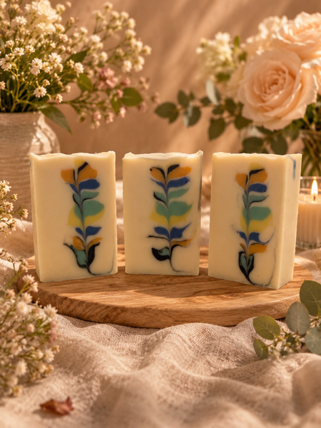 Feather Swirl Artisan Handmade Soap